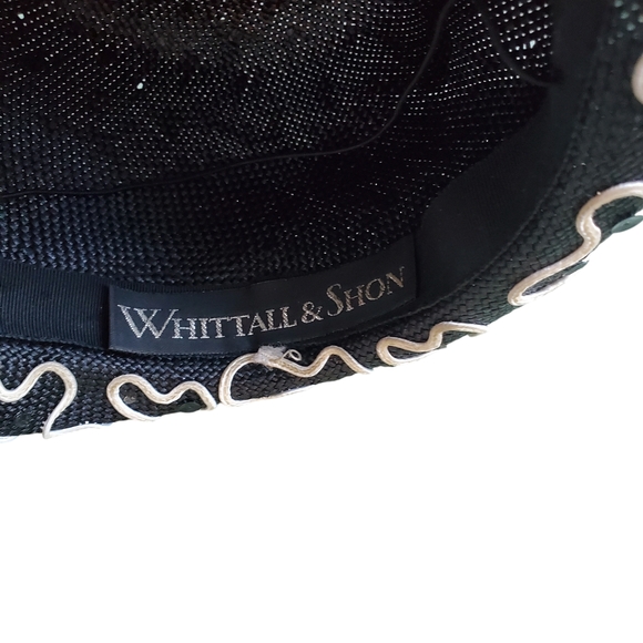 Whittall & Shon Elegant Black and White Women's Hat Church Hat Special Event - Picture 8 of 8